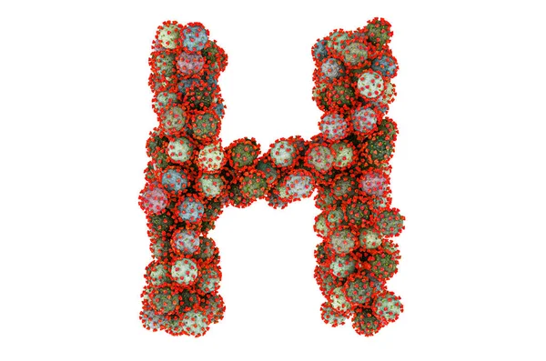 Letter Viruses Rendering Isolated White Background — Foto Stock