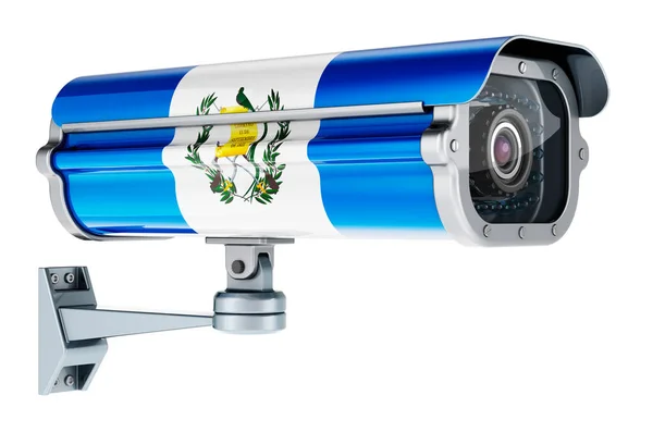 Surveillance Camera Guatemalan Flag Rendering Isolated White Background — Stockfoto