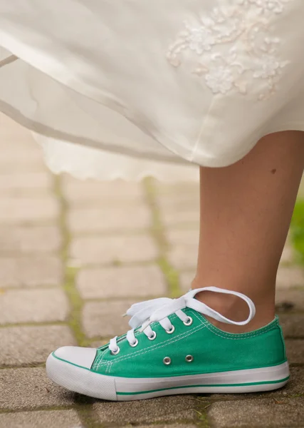 Bride's foot — Stock Photo, Image