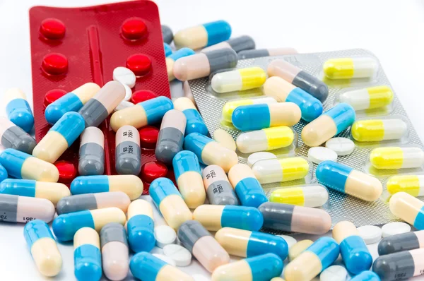 Colorfull pills and tablets — Stock Photo, Image