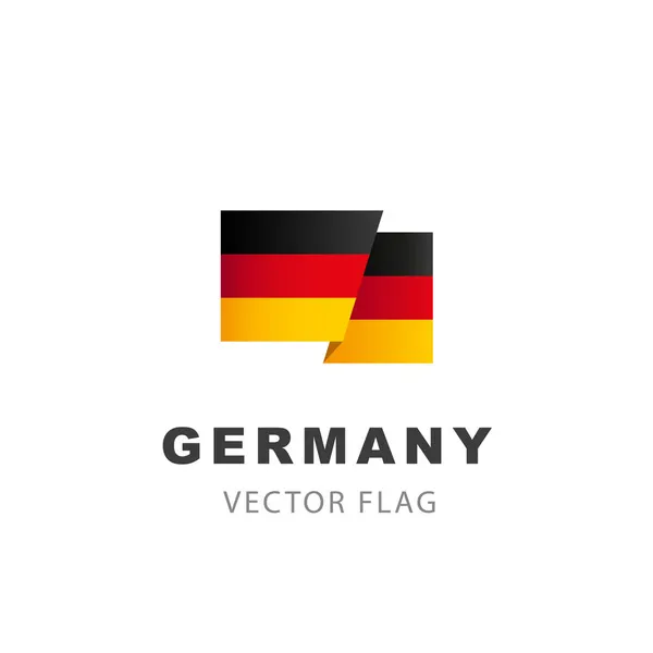 Flaga Niemiec Ilustracja Wektora Odizolowana Białym Tle Kolorowe Logo Flagi — Wektor stockowy