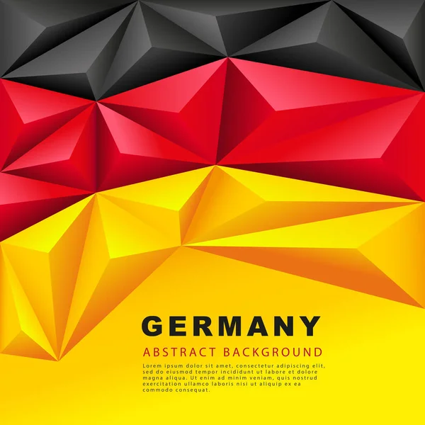 Bandera Poligonal Alemania Ilustración Vectorial Fondo Abstracto Forma Coloridas Rayas — Archivo Imágenes Vectoriales