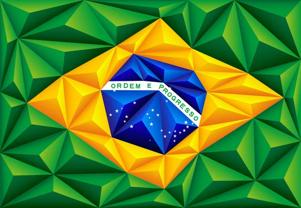 Bandeira Brasil Ilustração Vetorial Isolada Sobre Fundo Branco