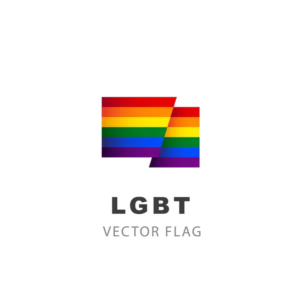 Флаг Лгбт Векторная Иллюстрация Изолирована Белом Фоне Цветной Логотип — стоковый вектор
