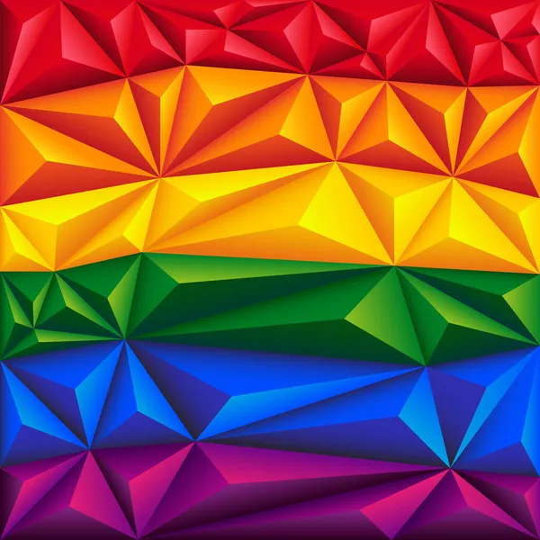 Абстрактный Многоугольный Фон Виде Разноцветных Радужных Полос Флага Лгбт Многоугольный — стоковый вектор