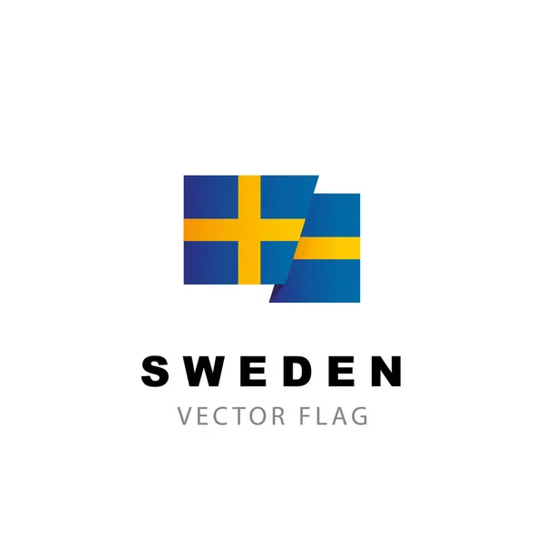 Флаг Швеции Векторная Иллюстрация Изолирована Белом Фоне Флаг Швеции — стоковый вектор