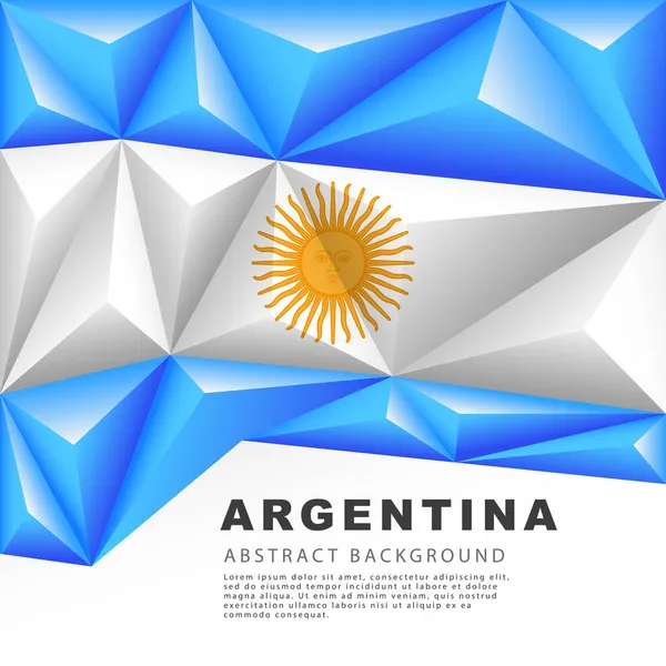 Argentína Sokszögletű Zászló Vektor Illusztráció Absztrakt Háttér Formájában Színes Kék — Stock Vector