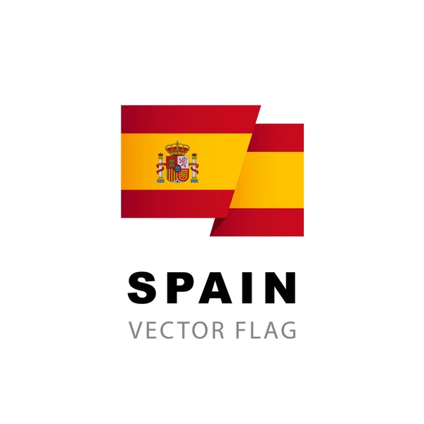 Bandera España Ilustración Vectorial Aislada Sobre Fondo Blanco Bandera España — Archivo Imágenes Vectoriales