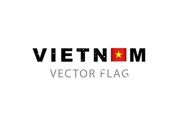 Vietnam Flagge Als Buchstabe Vietnam Vektor Illustration Isoliert Auf Weißem — Stockvektor