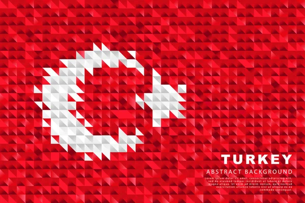 Hindi Bayrağı Türk Bayrağı Şeklinde Küçük Kırmızı Beyaz Üçgenlerin Soyut — Stok Vektör