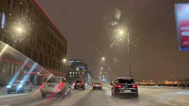 Санкт Петербург Росія Грудня 2021 Вид Пасажирського Відсіку Автомобіля Дорозі — стокове відео