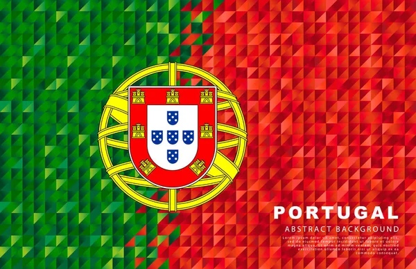 Vlag Van Portugal Abstracte Achtergrond Van Kleine Driehoeken Vorm Van — Stockvector