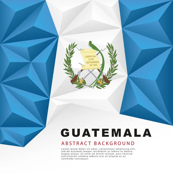 Drapeau Polygonal Guatemala Illustration Vectorielle Fond Abstrait Sous Forme Rayures — Image vectorielle