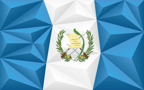 Fondo Poligonal Abstracto Forma Coloridas Rayas Azules Blancas Bandera Guatemala — Vector de stock