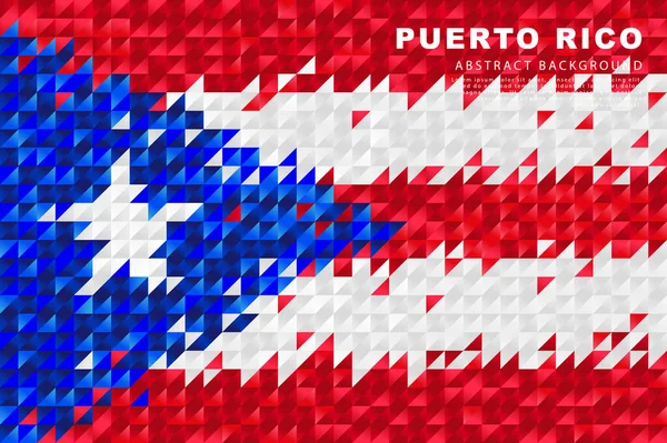 Bandera Puerto Rico Fondo Abstracto Pequeños Triángulos Forma Coloridas Rayas — Archivo Imágenes Vectoriales