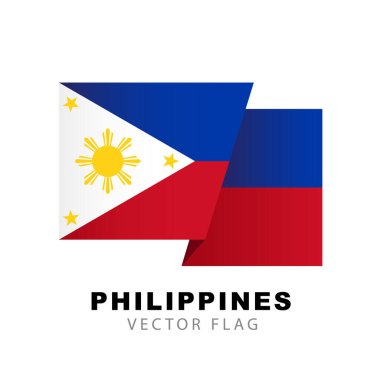 Flag of the Philippines. Vector illustration on a white background. Colorful logo of the Philippine flag.