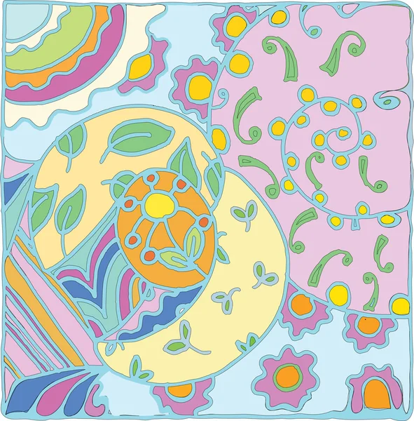 Abstracte achtergrond met florale motief — Stockvector