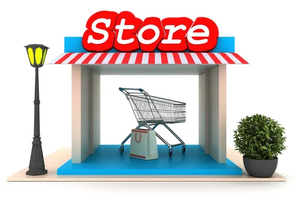 Store Render Illusztráció — Stock Fotó