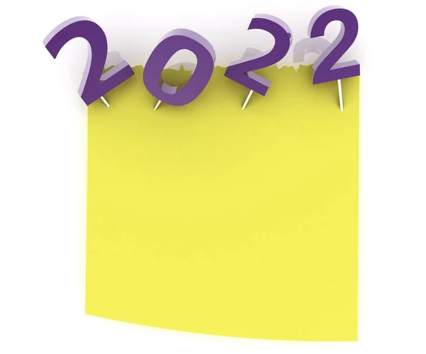 Notas 2022 Render Ilustración — Foto de Stock