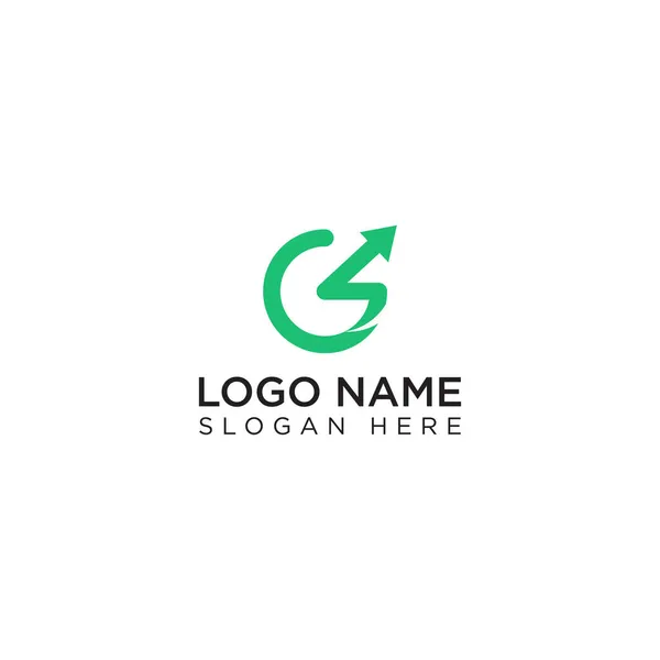 Business Growth Letter Logo Design Vektorvorlage Einfach Bearbeiten — Stockvektor