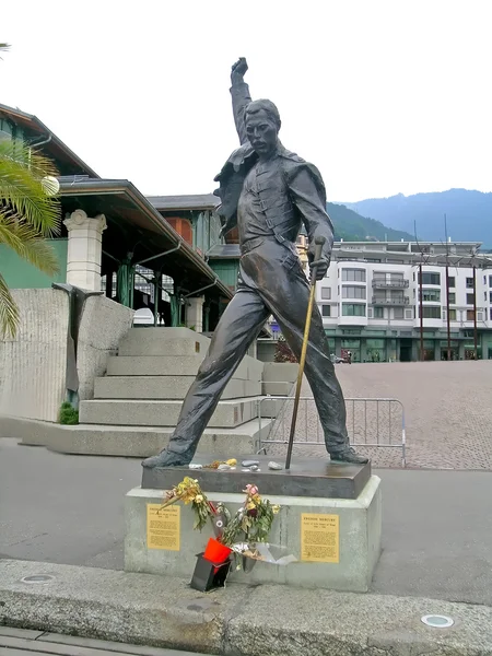 弗雷在蒙特勒，瑞士的雕像 — 图库照片