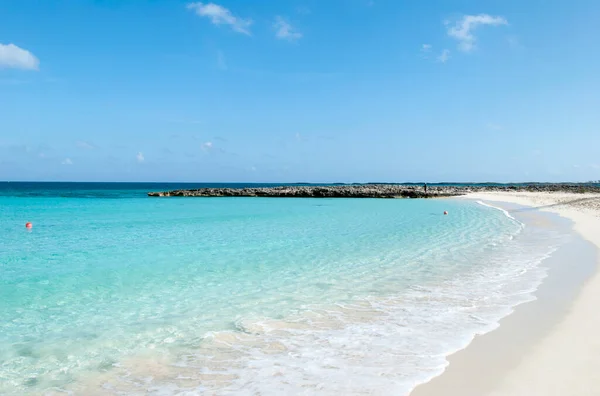 Festői Kilátás Egy Üres Strand Paradise Turisztikai Sziget Bahama Szigetek — Stock Fotó