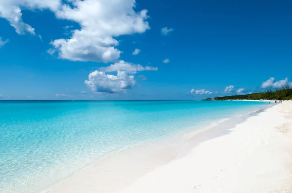 Scenic View Turquoise Color Beach Half Moon Cay Tourist Island — 图库照片