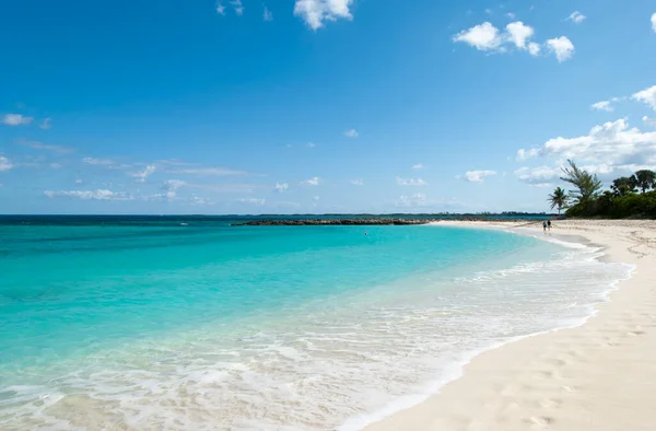 Playa Repollo Arena Con Agua Color Turquesa Paradise Island Bahamas — Foto de Stock