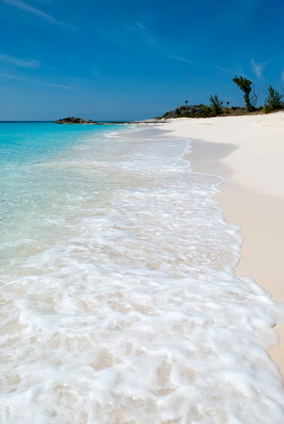 Vista Cercana Del Agua Half Moon Cay Isla Deshabitada Playa — Foto de Stock