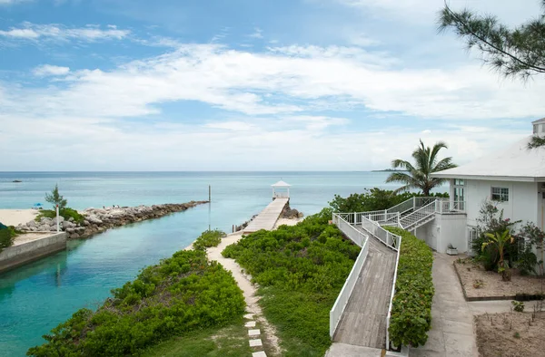 Vista Estrecho Canal Cerca Sandyport Beach Ciudad Nassau Bahamas — Foto de Stock