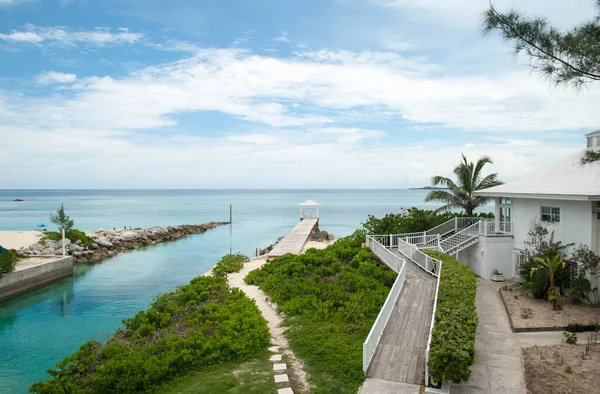 Het Uitzicht Een Smal Kanaal Bij Sandyport Beach Stad Nassau — Stockfoto