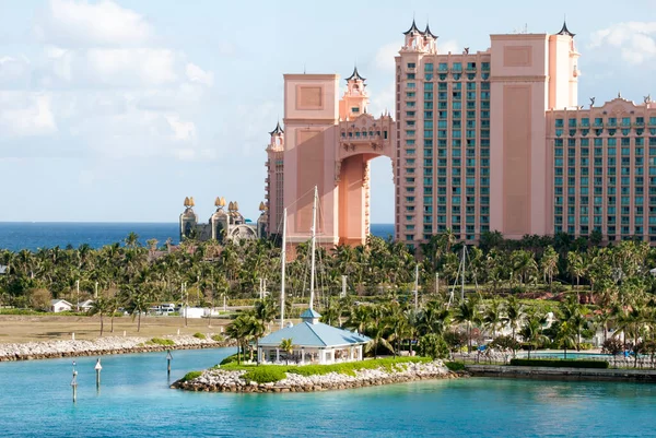 View Entrance Canal Marina Paradise Island Popular Vacation Destination Bahamas — Stock Photo, Image