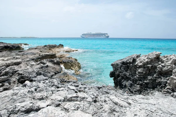 View Grand Bahama Island Canal Connecting Freeport Resorts Caribbean Sea — Fotografia de Stock