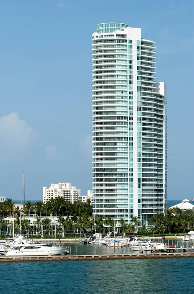 View Marina Tall Residential Building Miami South Beach Florida — Zdjęcie stockowe
