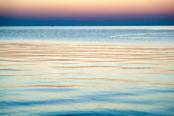 Colore Arancione Mar Mediterraneo Poco Prima Dell Alba Kemer Turchia — Foto Stock