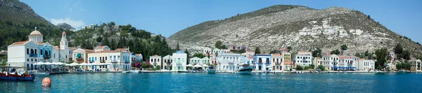 Panoramic View Kastellorizo Tourist Little Town Kastellorizo Island Greece — Stock Photo, Image