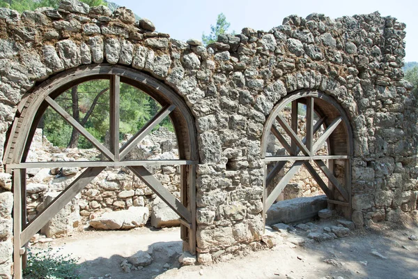 Olimpos Antik Yunan Kentindeki Türkiye Depoların Kalıntıları — Stok fotoğraf