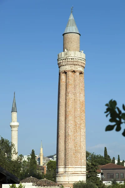 Three Minarets Oldest 13Th Century Front Antalya Old Town Turkey — Stock Photo, Image