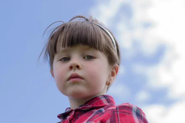 Serious little girl — Stock Photo, Image