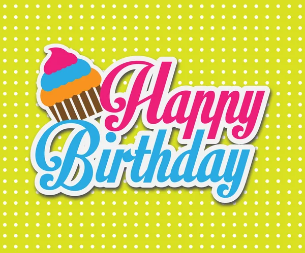 renkli mutlu doğum günü kartı. vektör çizim tasarım