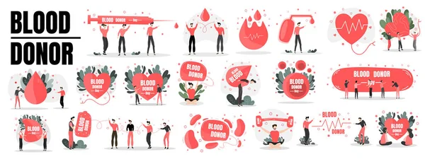 World Blood Donor Day Illustration Vector Design — Stock Vector