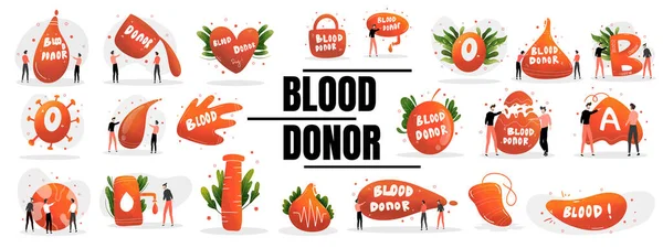 世界献血日说明性病媒设计 — 图库矢量图片