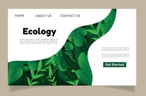 Levelek Pékföld Tervezési Vektor Ökológia — Stock Vector