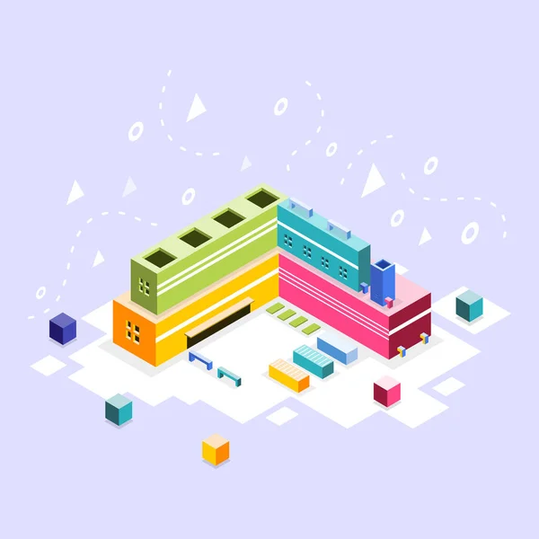 Business Computer Infographic Vector Design Business Isometric Design Vector — 스톡 벡터