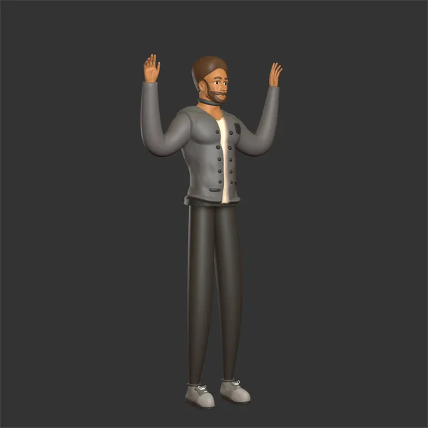 man business character with pose 3d design business man 3d character pose