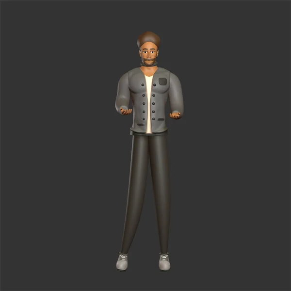 man business character with pose 3d design business man 3d character pose