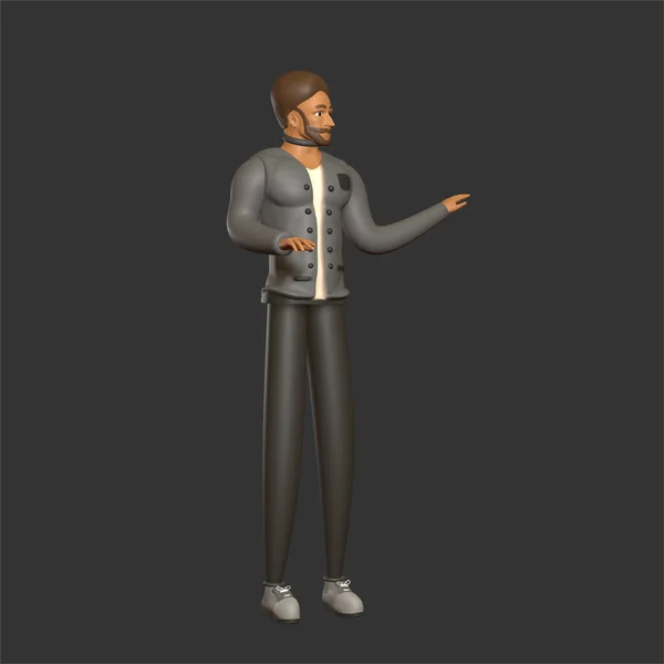 man business character with pose 3d design business man 3d character pose