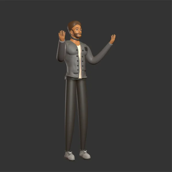 man business character with pose 3d design business man 3d character pose