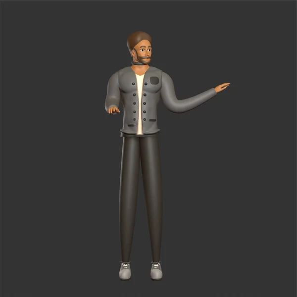 man business character with pose 3d design business man 3d character pose