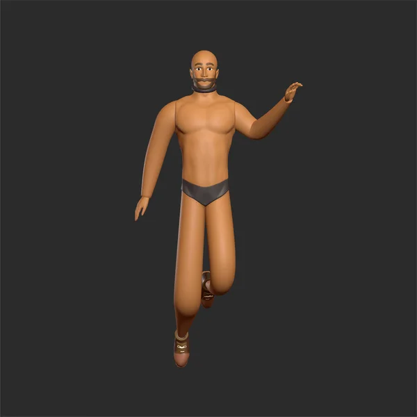 3d man underwear character render design man 3d character wearing underwear